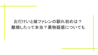 おだけいと嫁ファレンの馴れ初めは?離婚したって本当?薬物疑惑についても